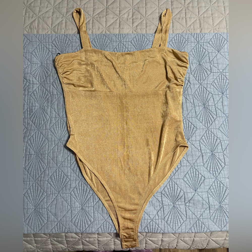 Forever 21 Women's Gold Bodysuit